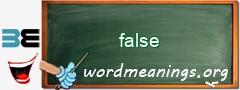 WordMeaning blackboard for false